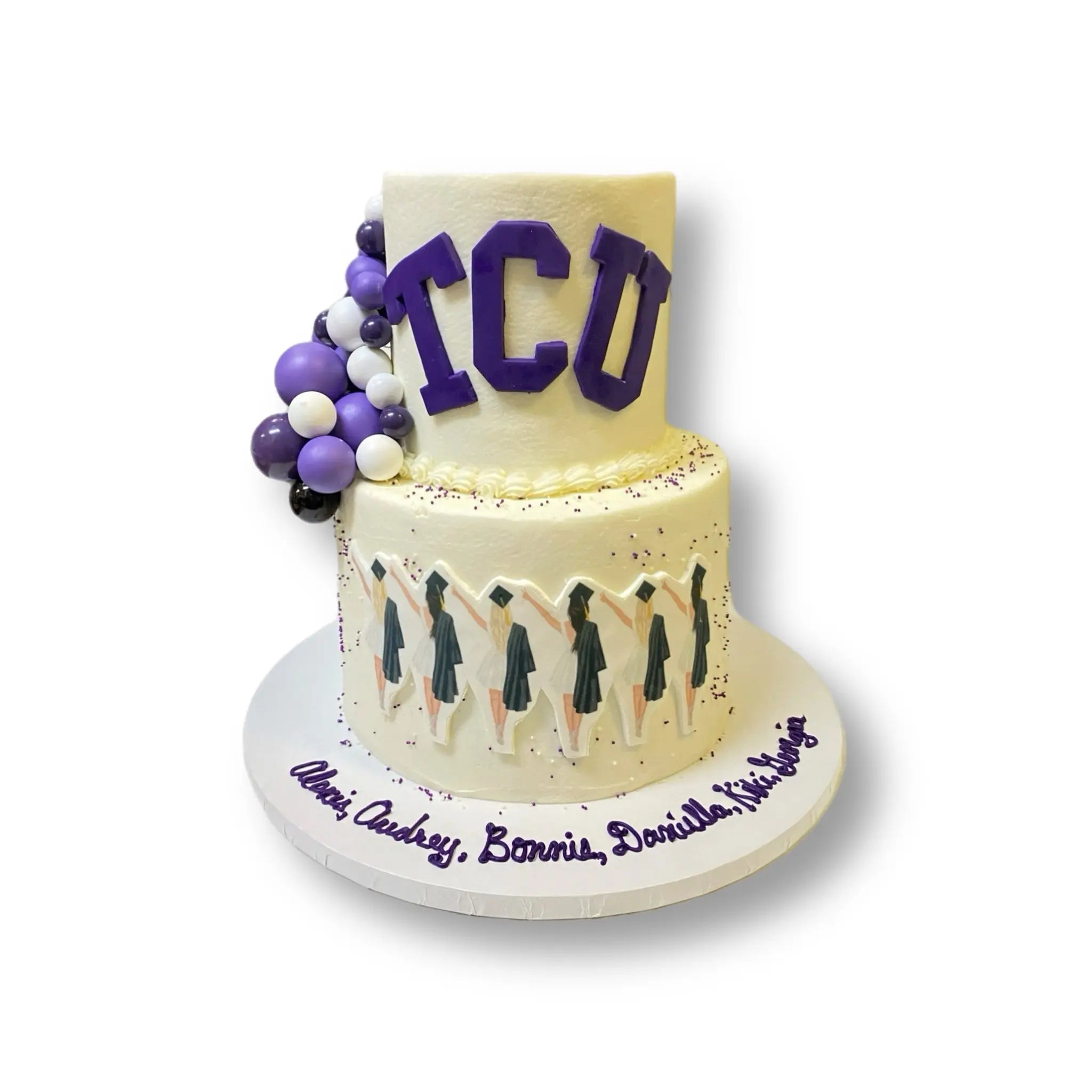 TCU Graduation Cake 3 That's The Cake Bakery