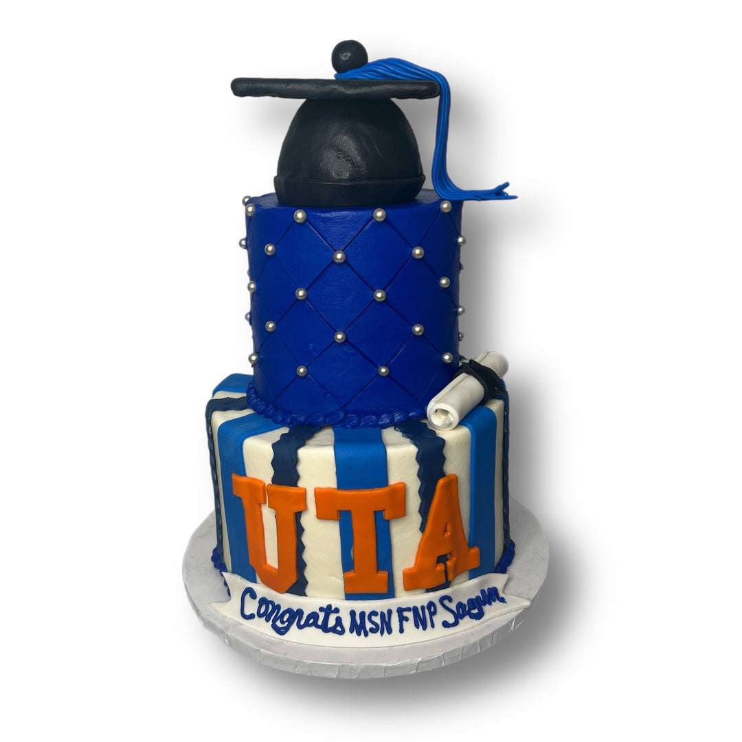 UTA Royal Blue Cake