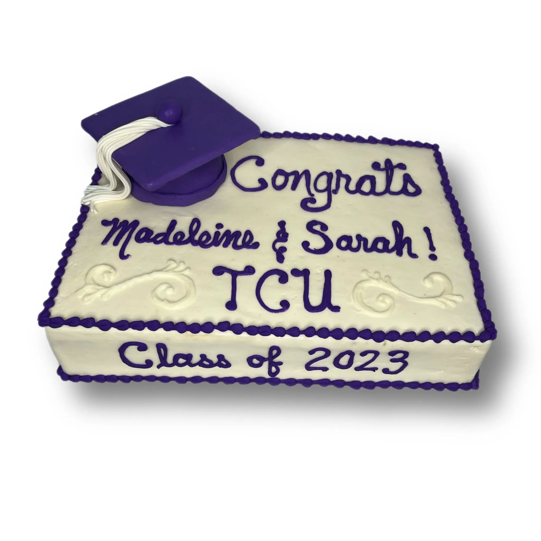 TCU Graduation Sheet Cake That's The Cake Bakery