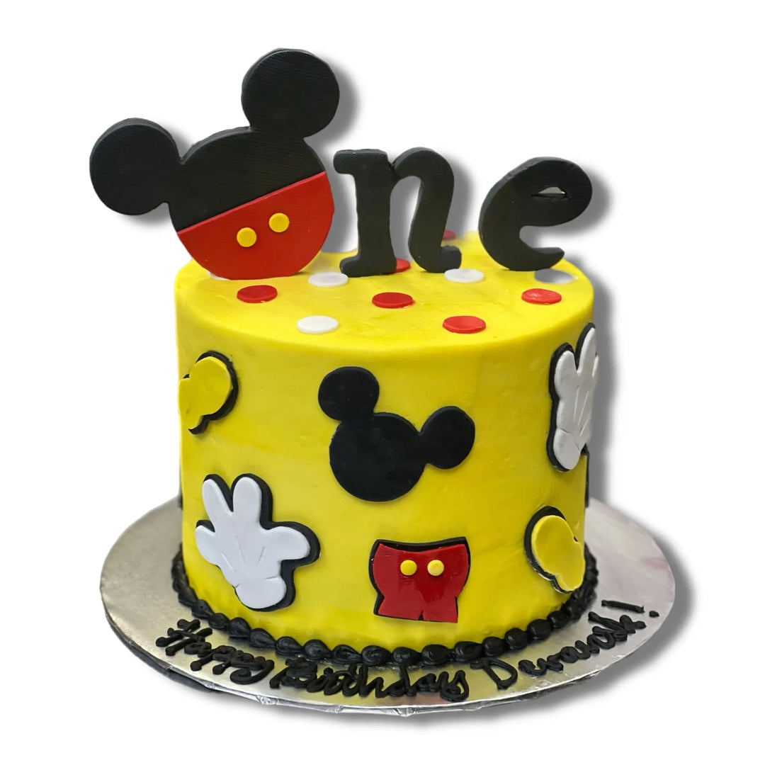Mickey Mouse ONE - Yellow - 1 Tier That's The Cake Bakery