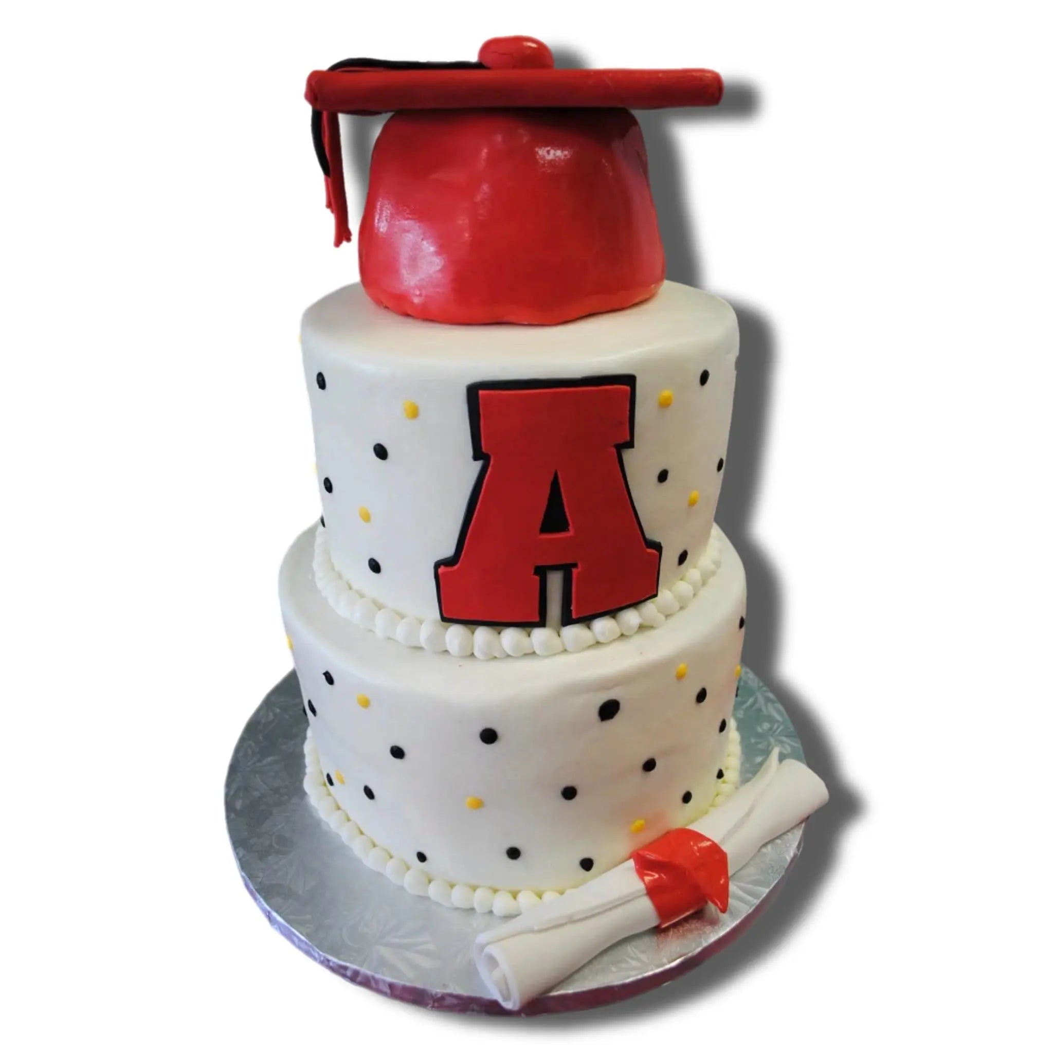 2 Tier "A" Graduation Cake That's The Cake Bakery