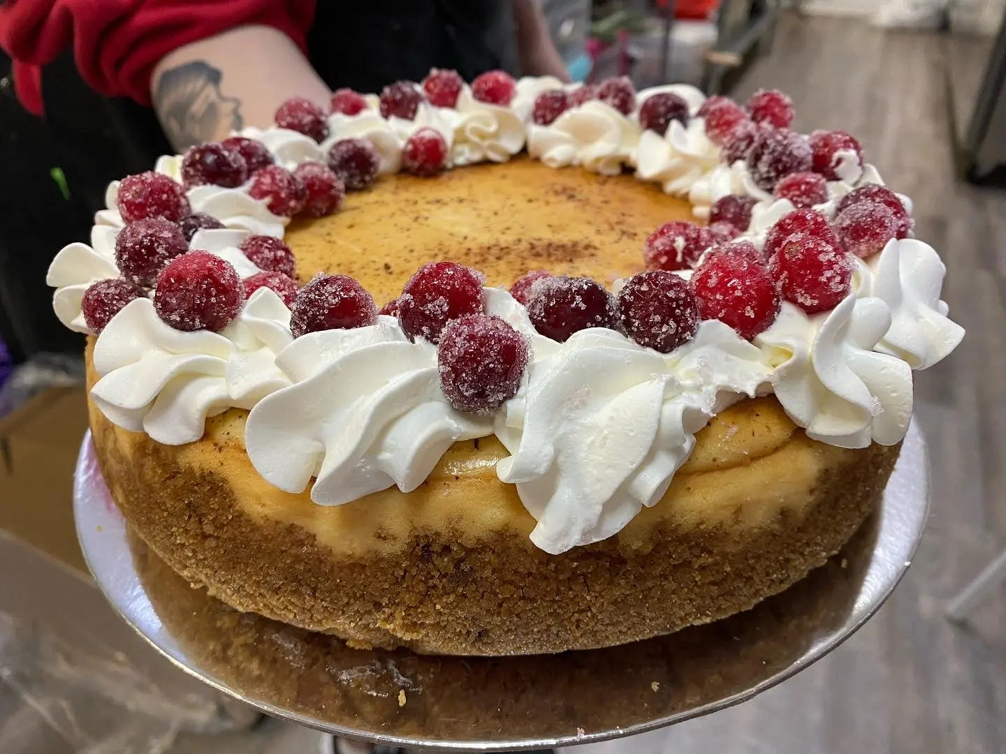 Cranberry White Chocolate Cheesecake That's The Cake Bakery
