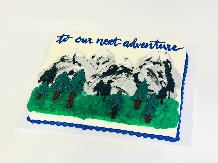To Our Next Adventure Sheet Cake That's The Cake Bakery