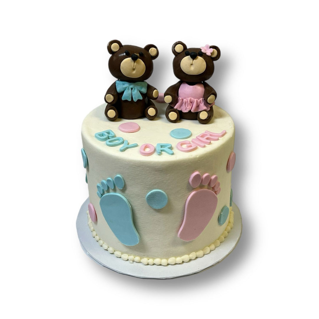 Teddy Bear Footprints Gender Reveal