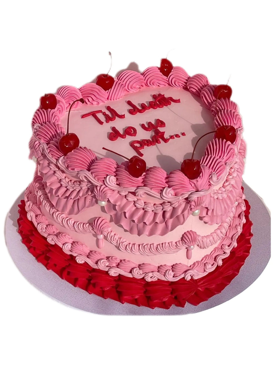 Vintage Heart Cake That's The Cake Bakery