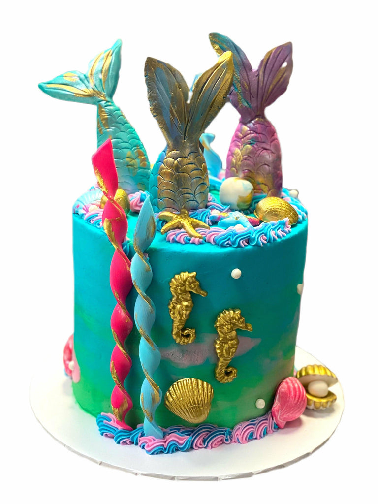Mermaid Tail & Seahorses - That's The Cake Bakery