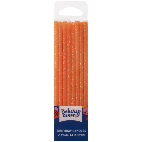 Orange Glitter Candles