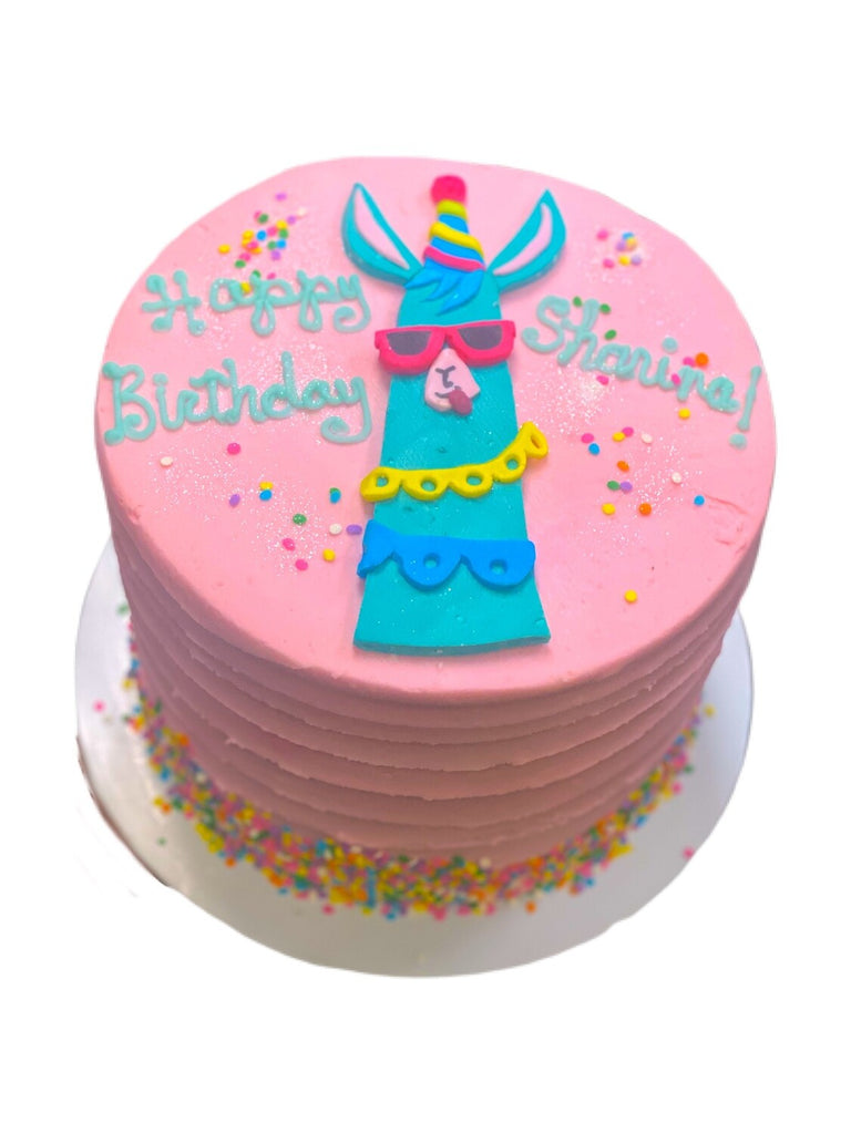 Party Llama Birthday Cake - That's The Cake Bakery