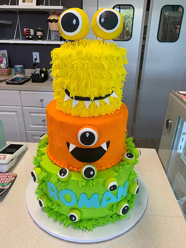 3 Monsters Buttercream Cake That's The Cake Bakery