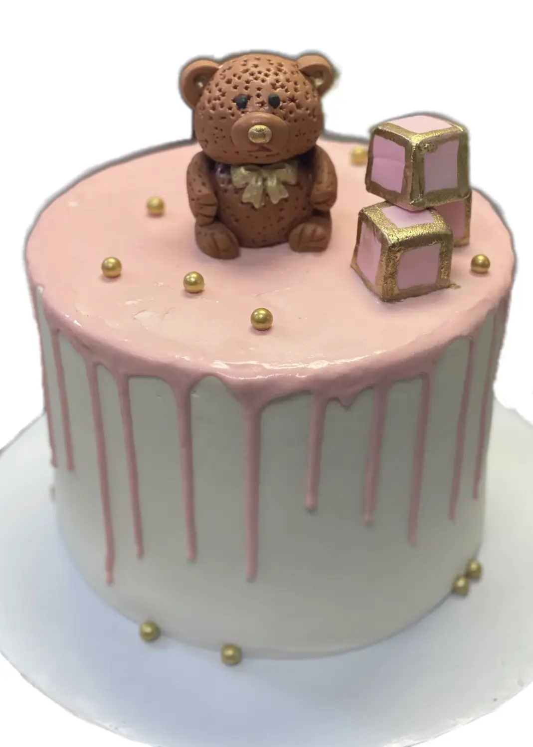 Baby Shower Bear Drip Cake That's The Cake Bakery