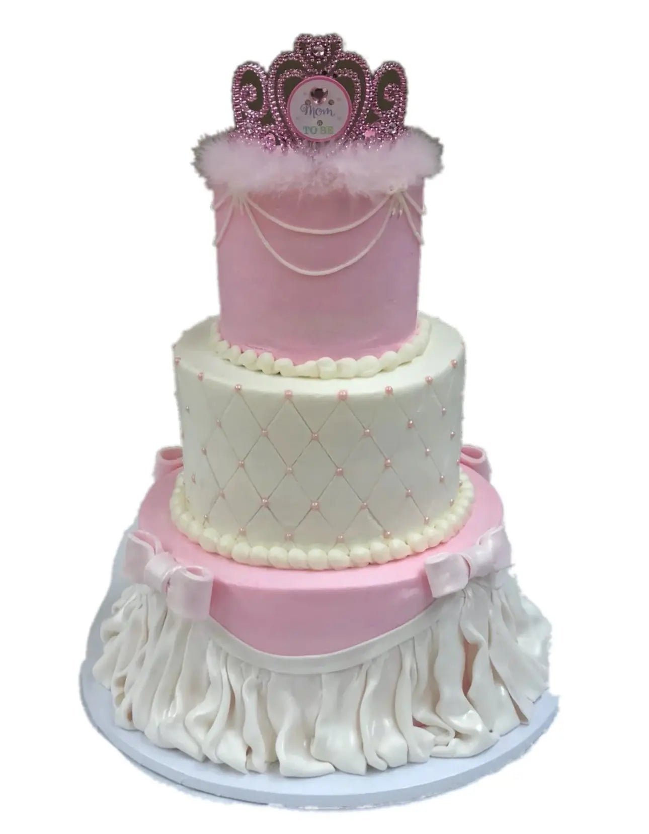 3 Tier Pink & White Princess That's The Cake Bakery