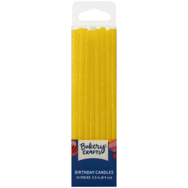Yellow Glitter Candles