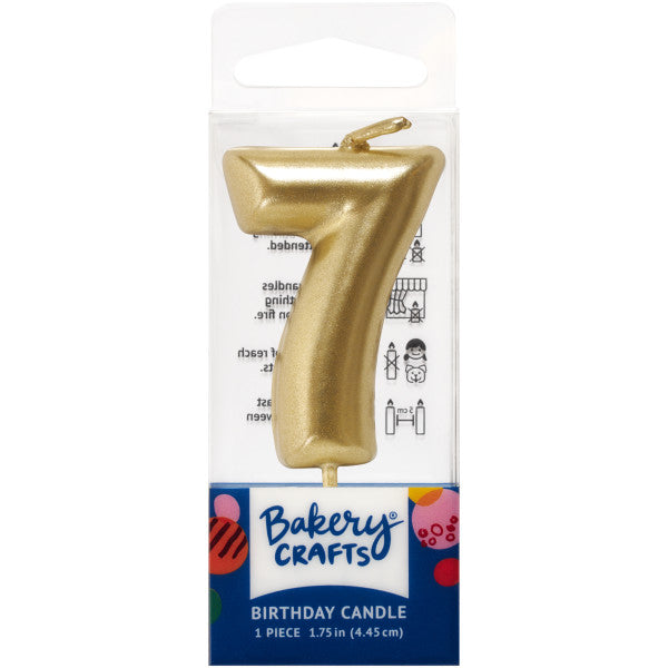Gold Number Candle - Seven