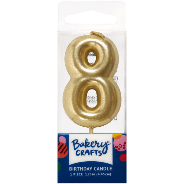 Gold Number Candle - Eight