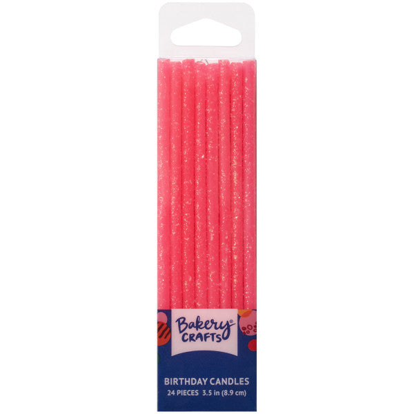 Pink Glitter Candles