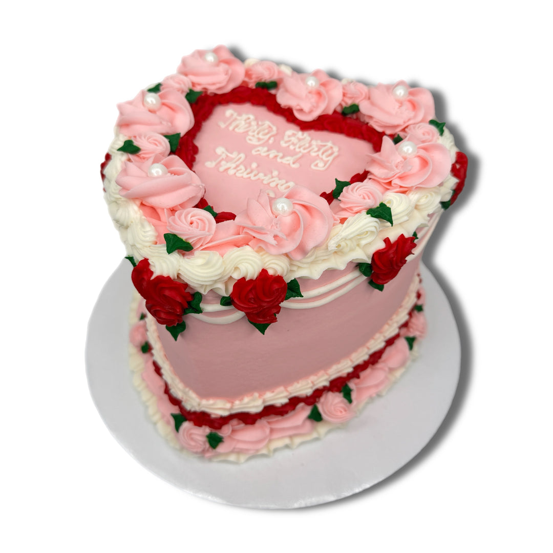 Light Pink Heart Cake