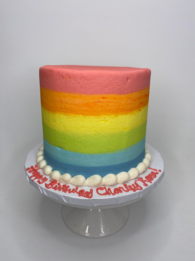 Rainbow Buttercream Cake - That's The Cake Bakery