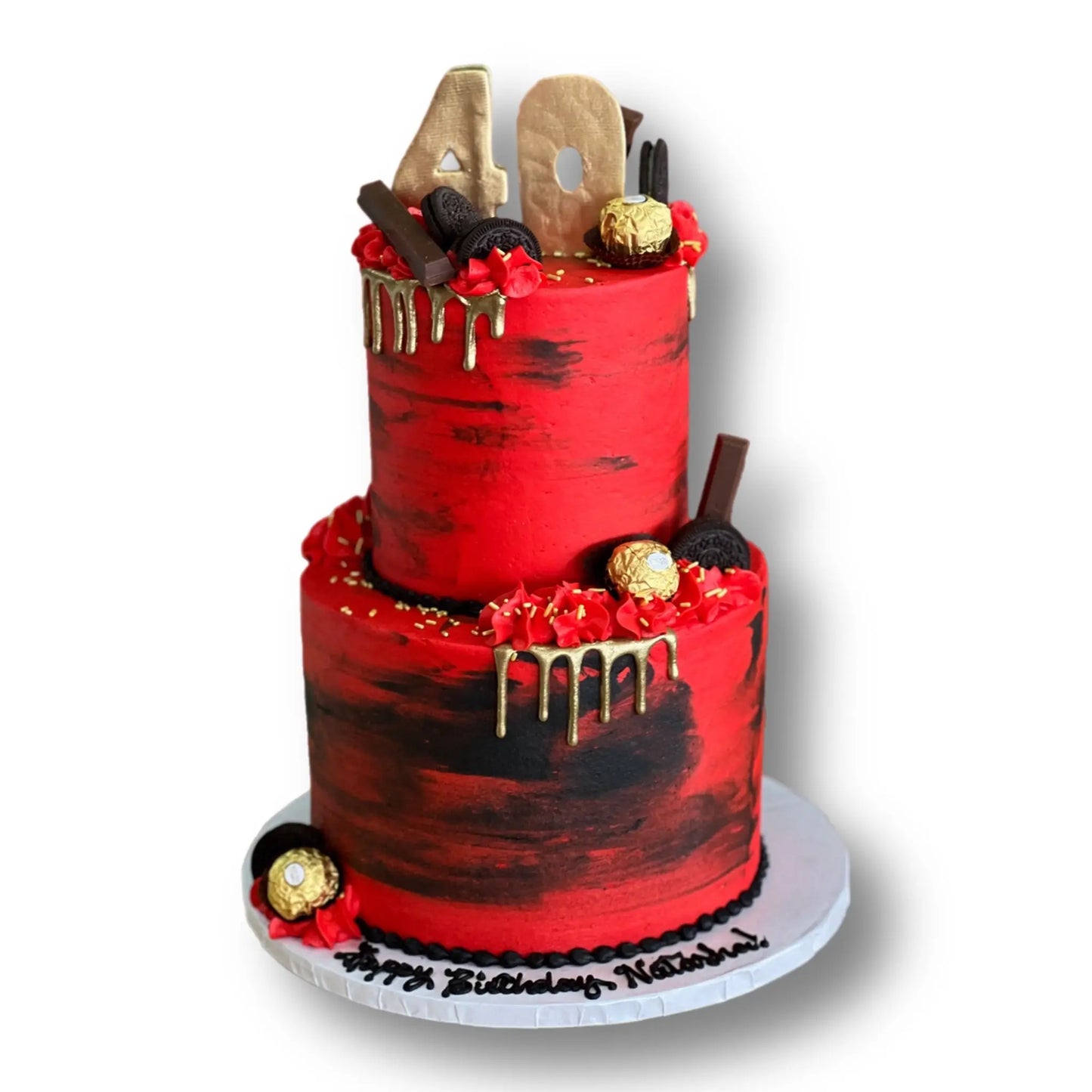 Marbled Tiered Drip Cake That's The Cake Bakery