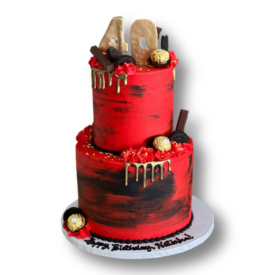 Marbled Tiered Drip Cake That's The Cake Bakery