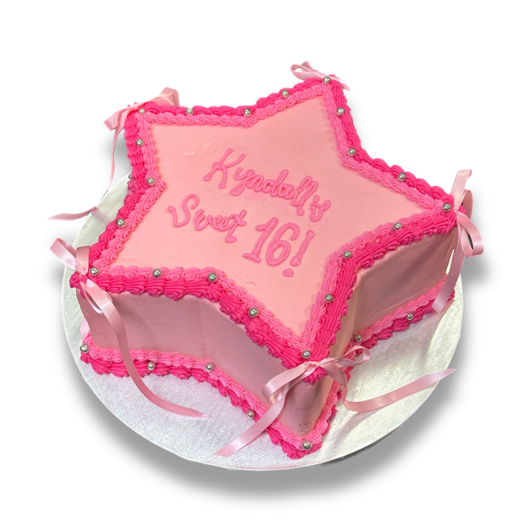 Sweet Sixteen Star Birthday Cake