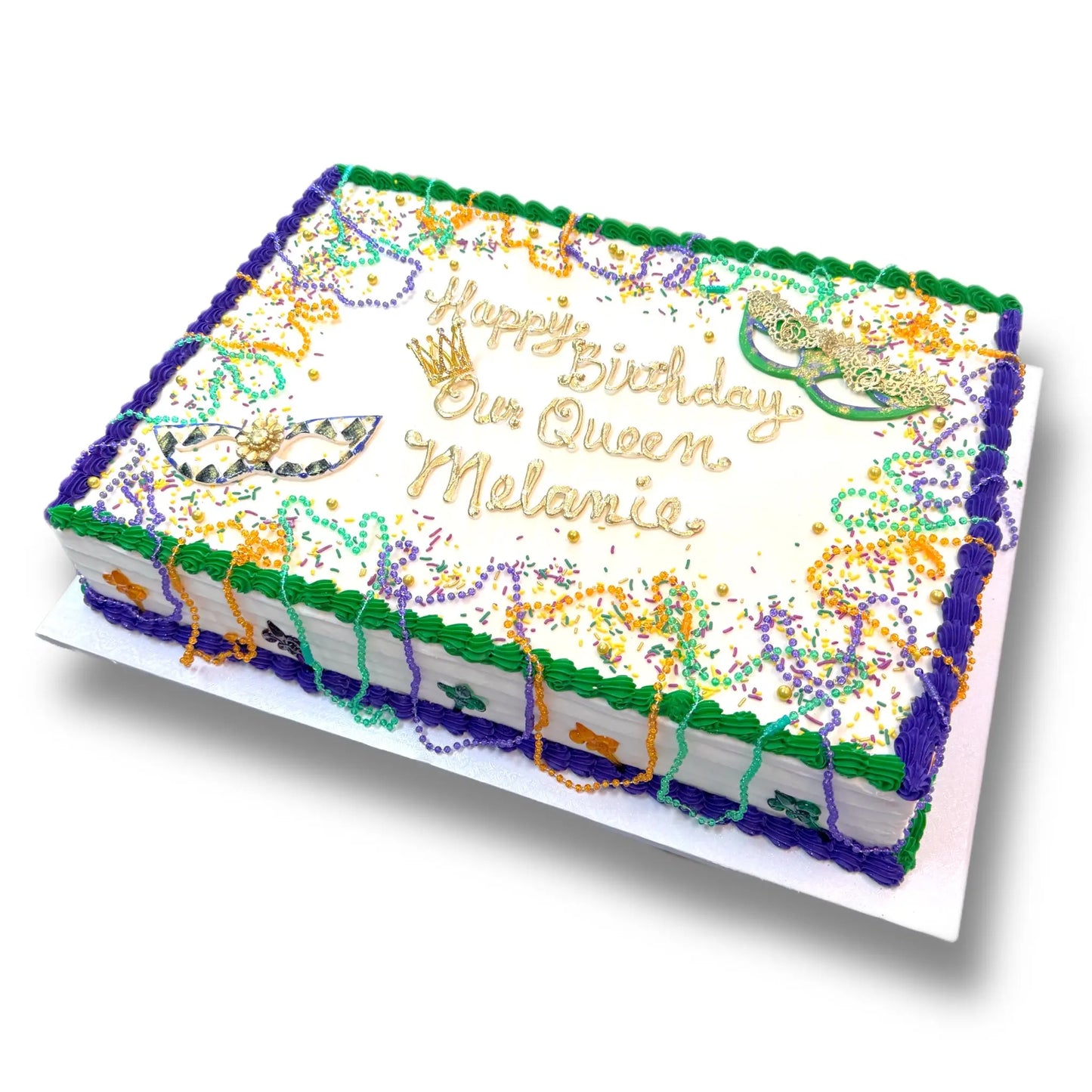 Mardi Gras Sheet Cake That's The Cake Bakery
