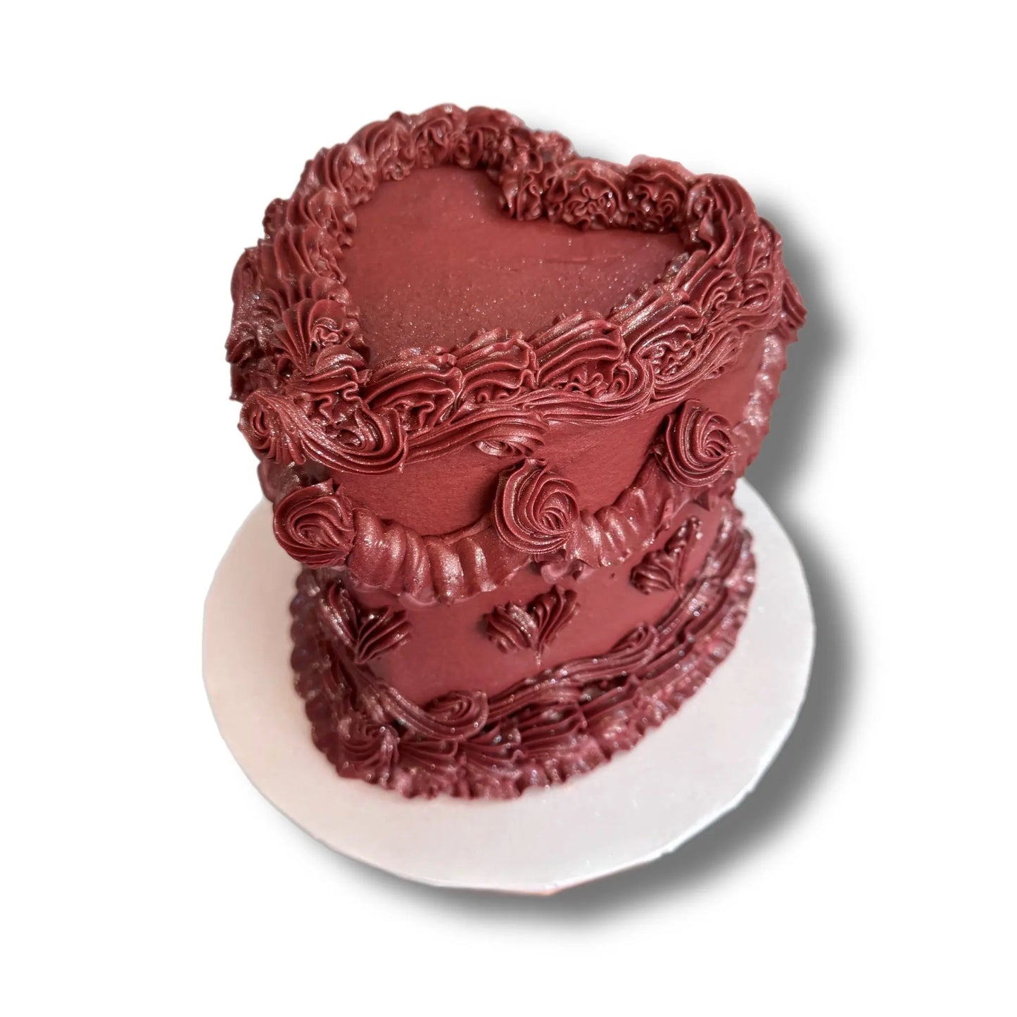 Vintage Monochrome Heart Cake That's The Cake Bakery