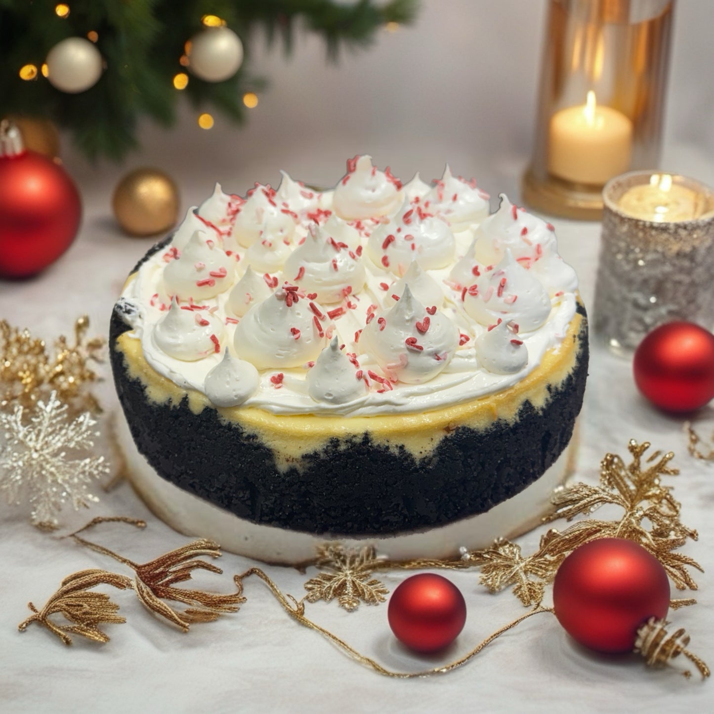 White Chocolate Peppermint Cheesecake