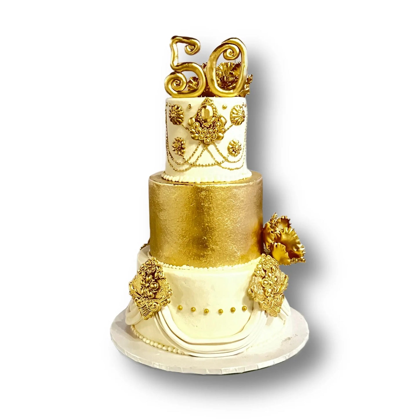 Golden 50th Birthday That's The Cake Bakery