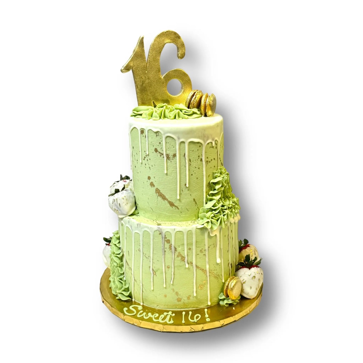 Sweet 16 Olive Green Cake That's The Cake Bakery