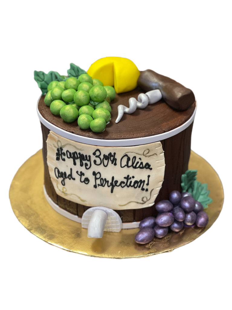 Wine Snob Birthday Cake - That's The Cake Bakery
