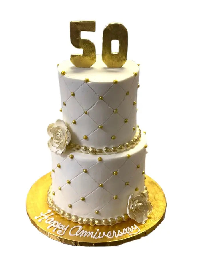 Gold Quilted Elegance That's The Cake Bakery