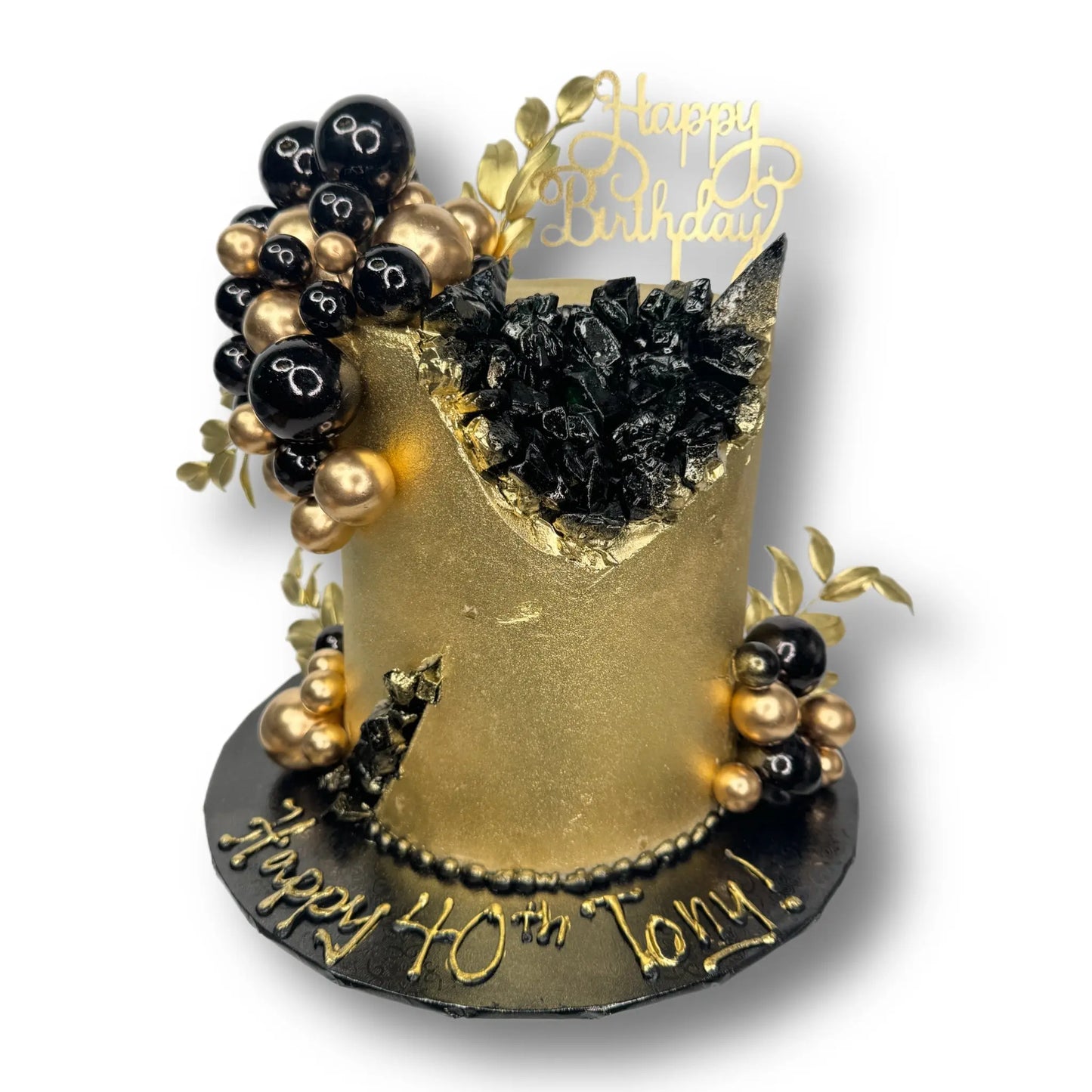 Black Geode Gold Cake That's The Cake Bakery