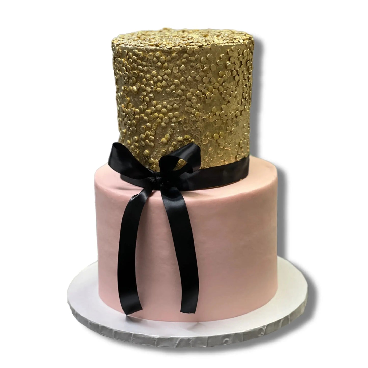 Gold Sequins & Ribbon Bows That's The Cake Bakery