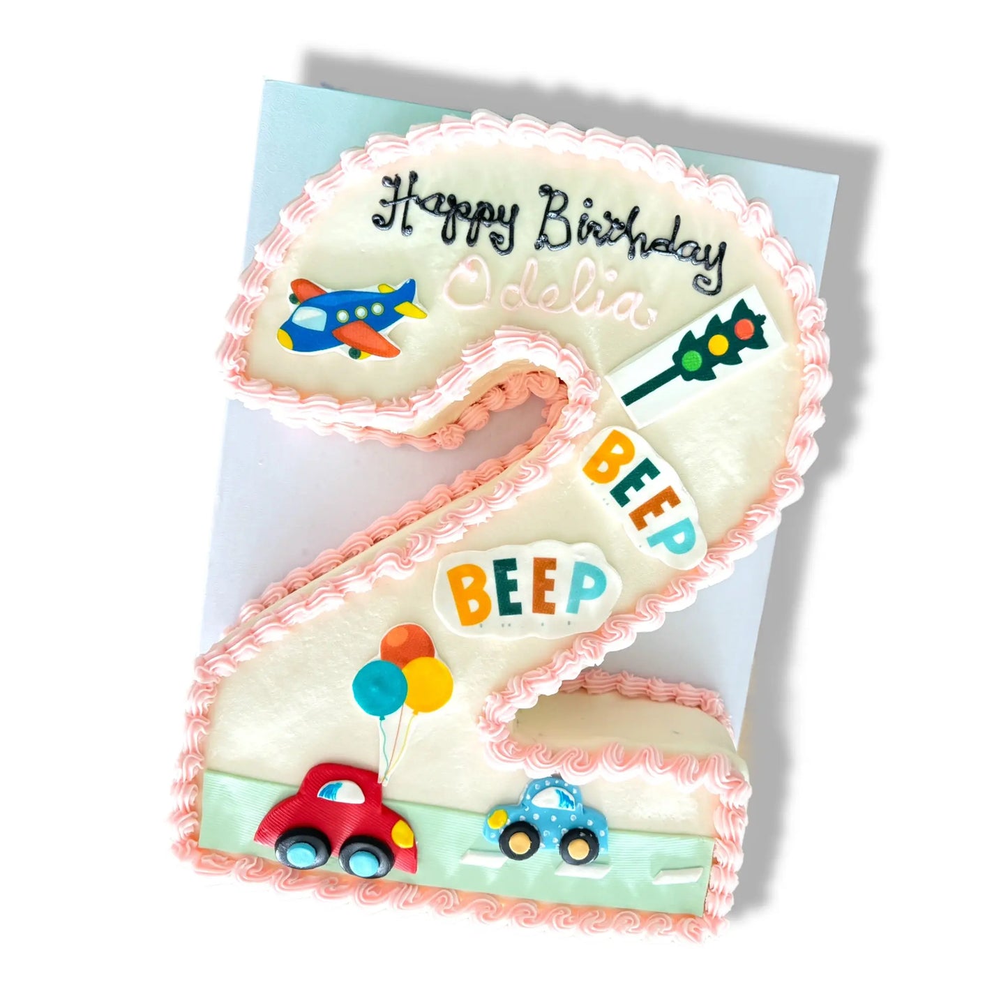 2 Shaped Cake - Cars & Balloons That's The Cake Bakery