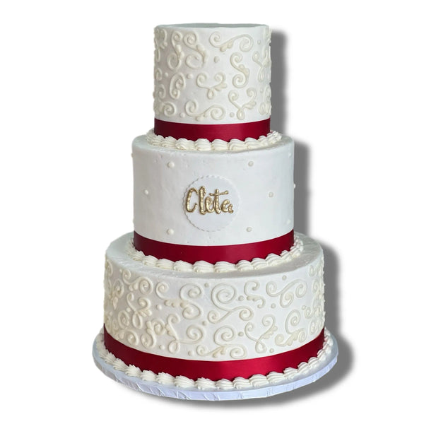 Red & White Elegance That's The Cake Bakery