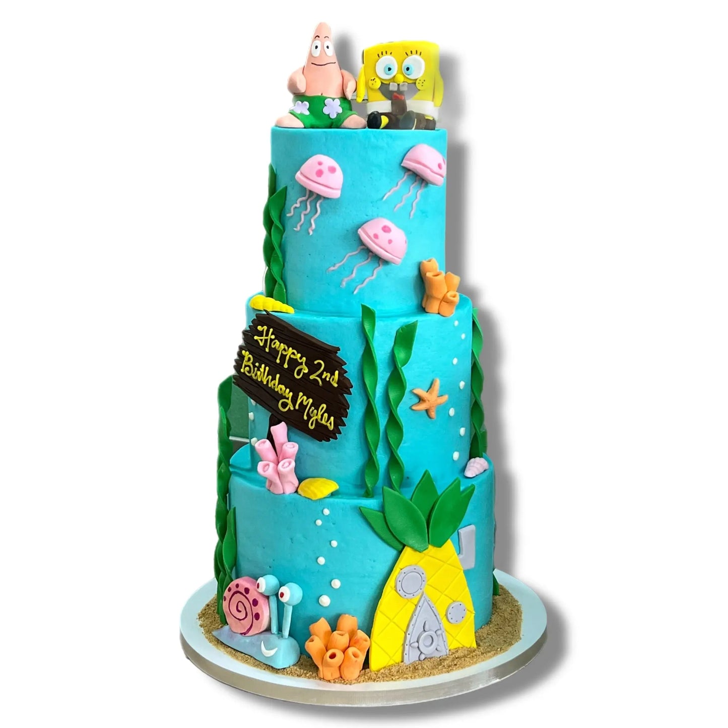 Spongebob & Patrick Themed 3 Tier That's The Cake Bakery