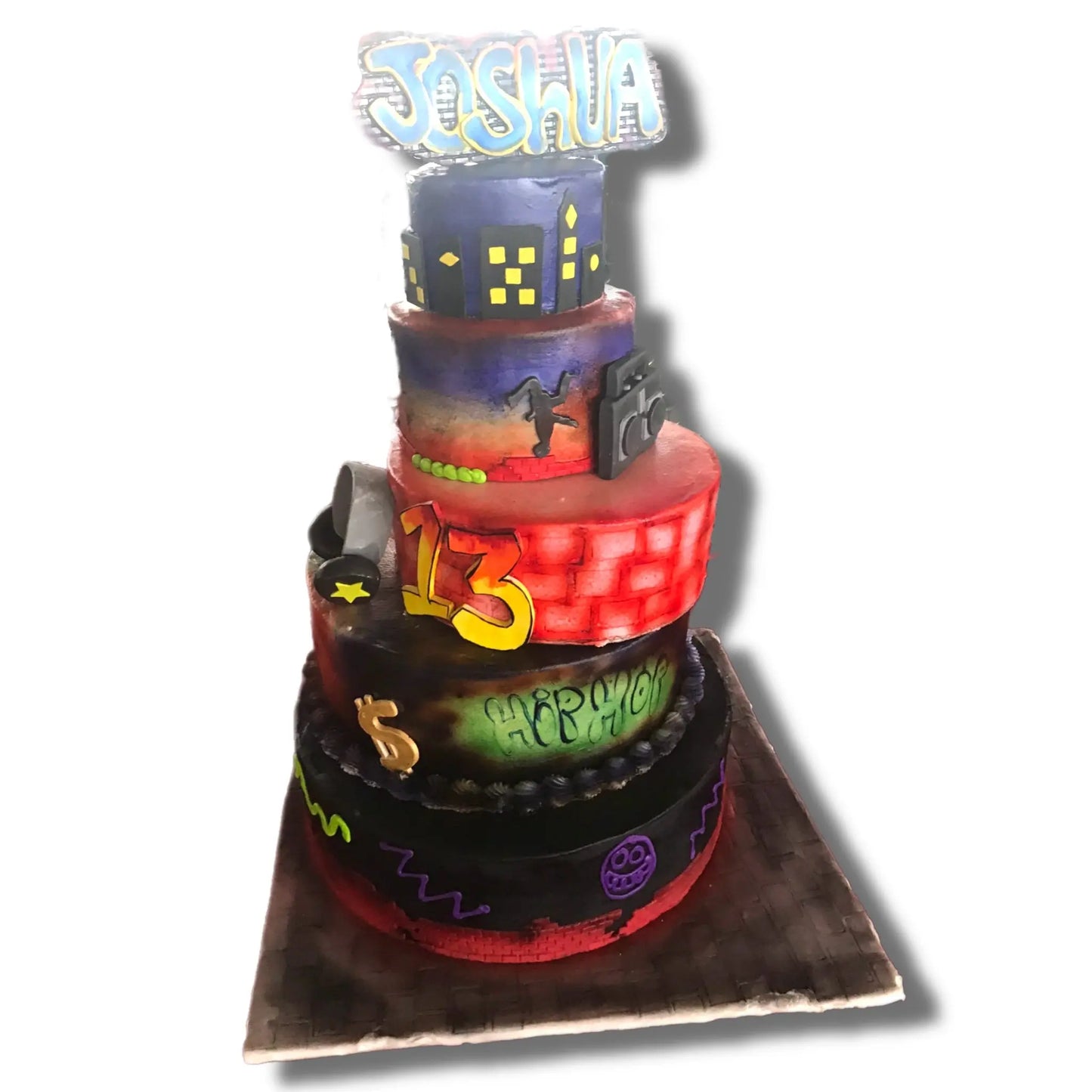 Customized 5 Tier Hipster Birthday That's The Cake Bakery