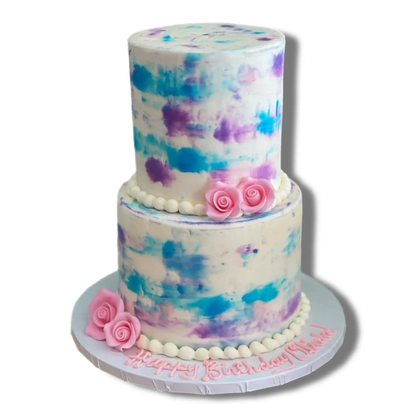 Textured Purple & Turquoise Cake That's The Cake Bakery