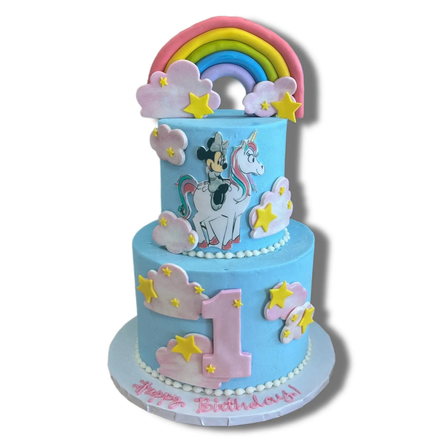 Pastel Minnie Mouse on a Unicorn That's The Cake Bakery