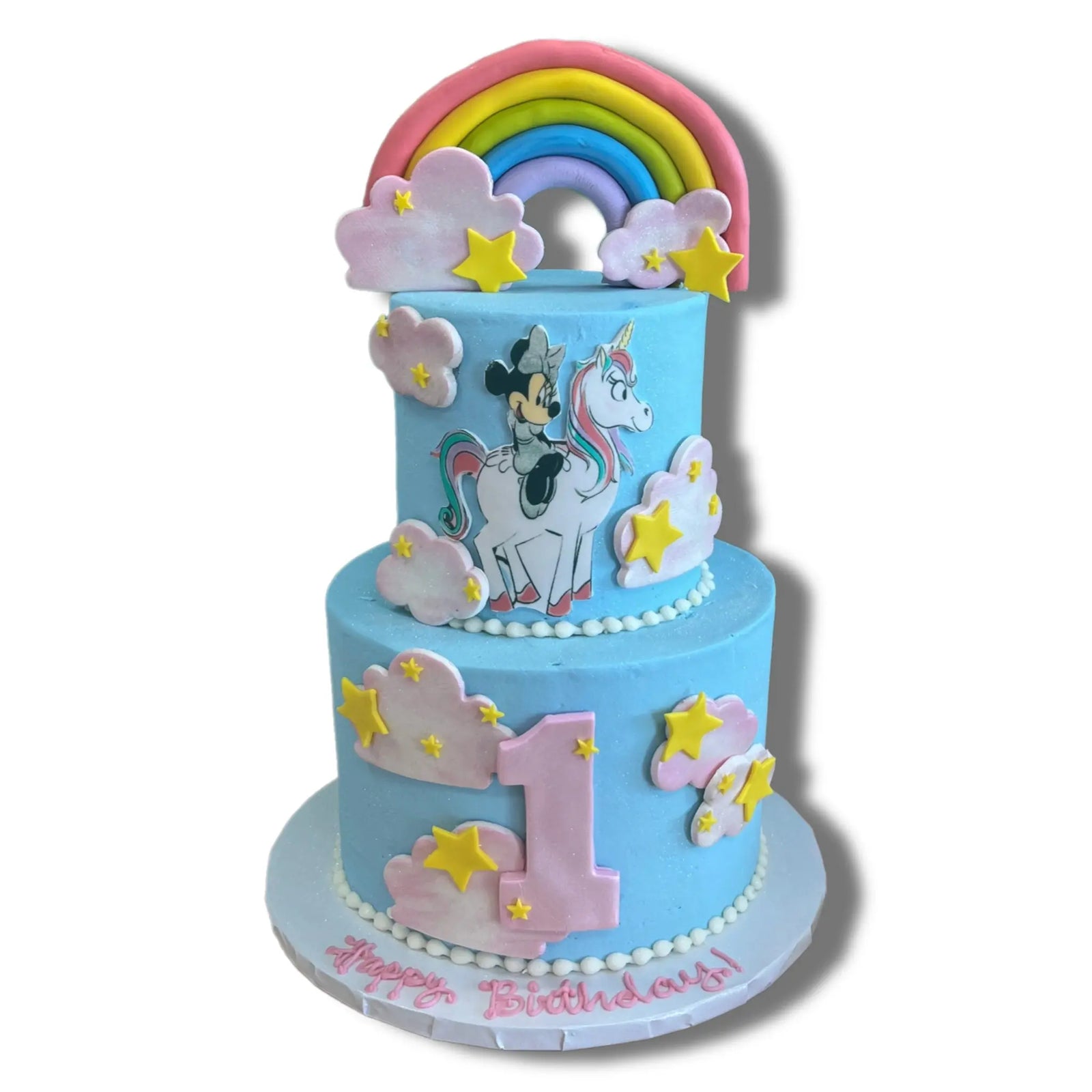Pastel Minnie Mouse on a Unicorn That's The Cake Bakery