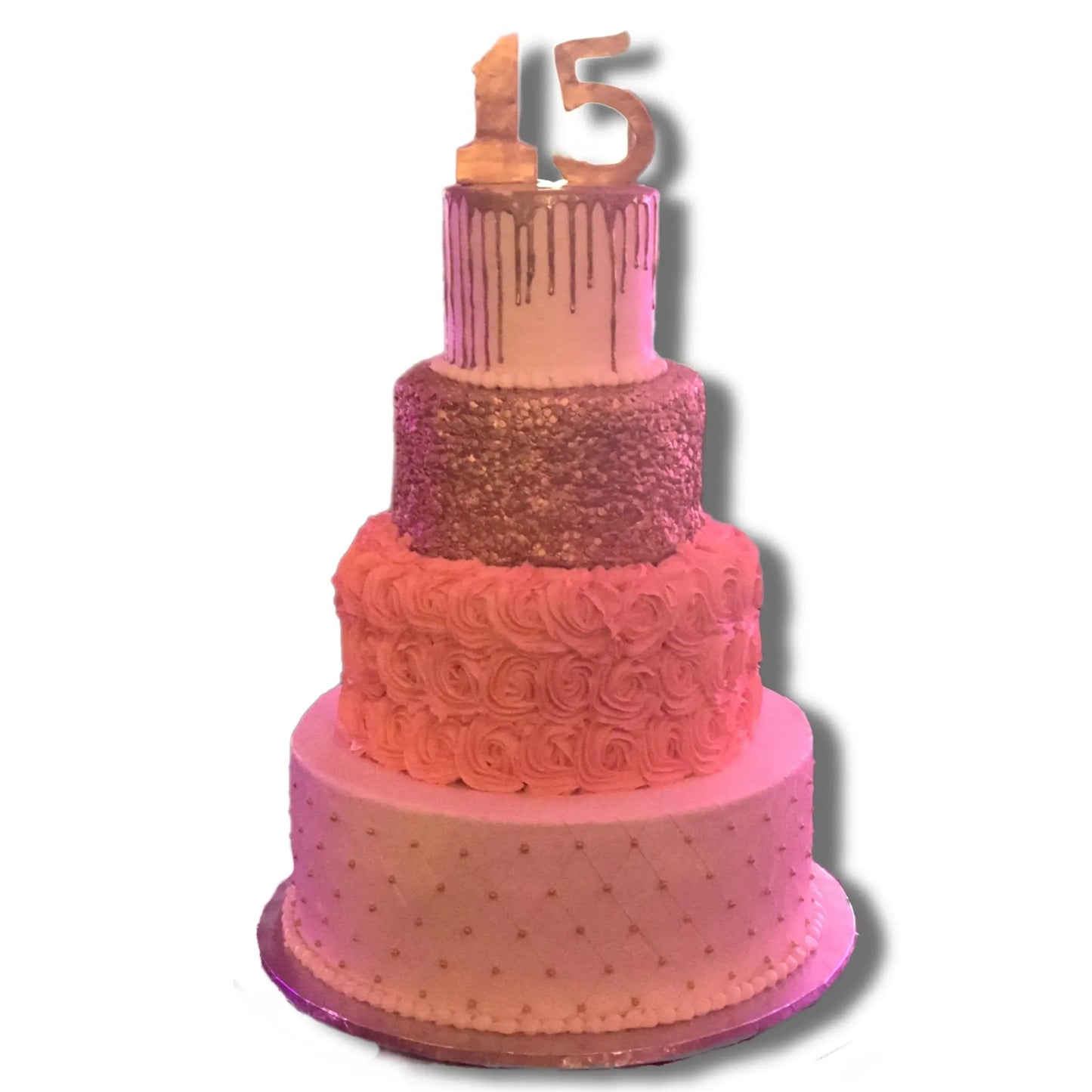 Quincenera Peach & Gold That's The Cake Bakery