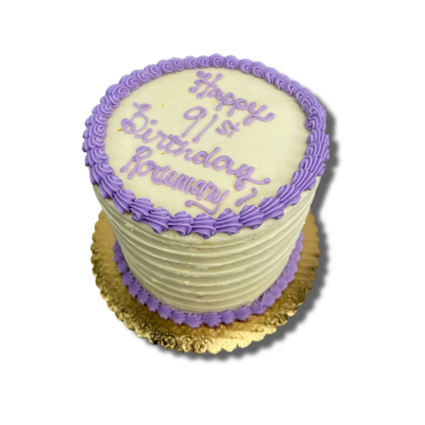 Simple Ruffles & Border Cake That's The Cake Bakery