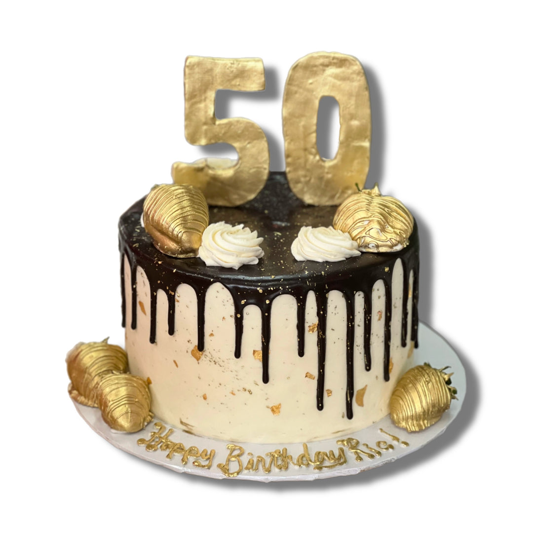 50th Birthday Drip Cake