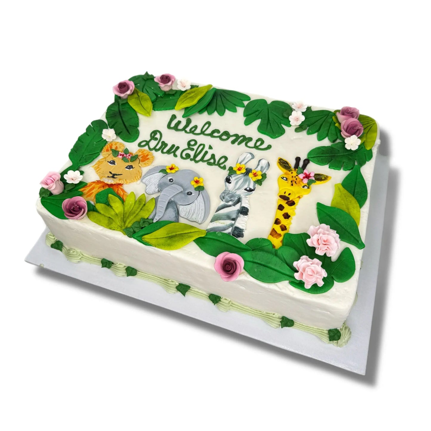 Jungle Animals Gender Reveal That's The Cake Bakery