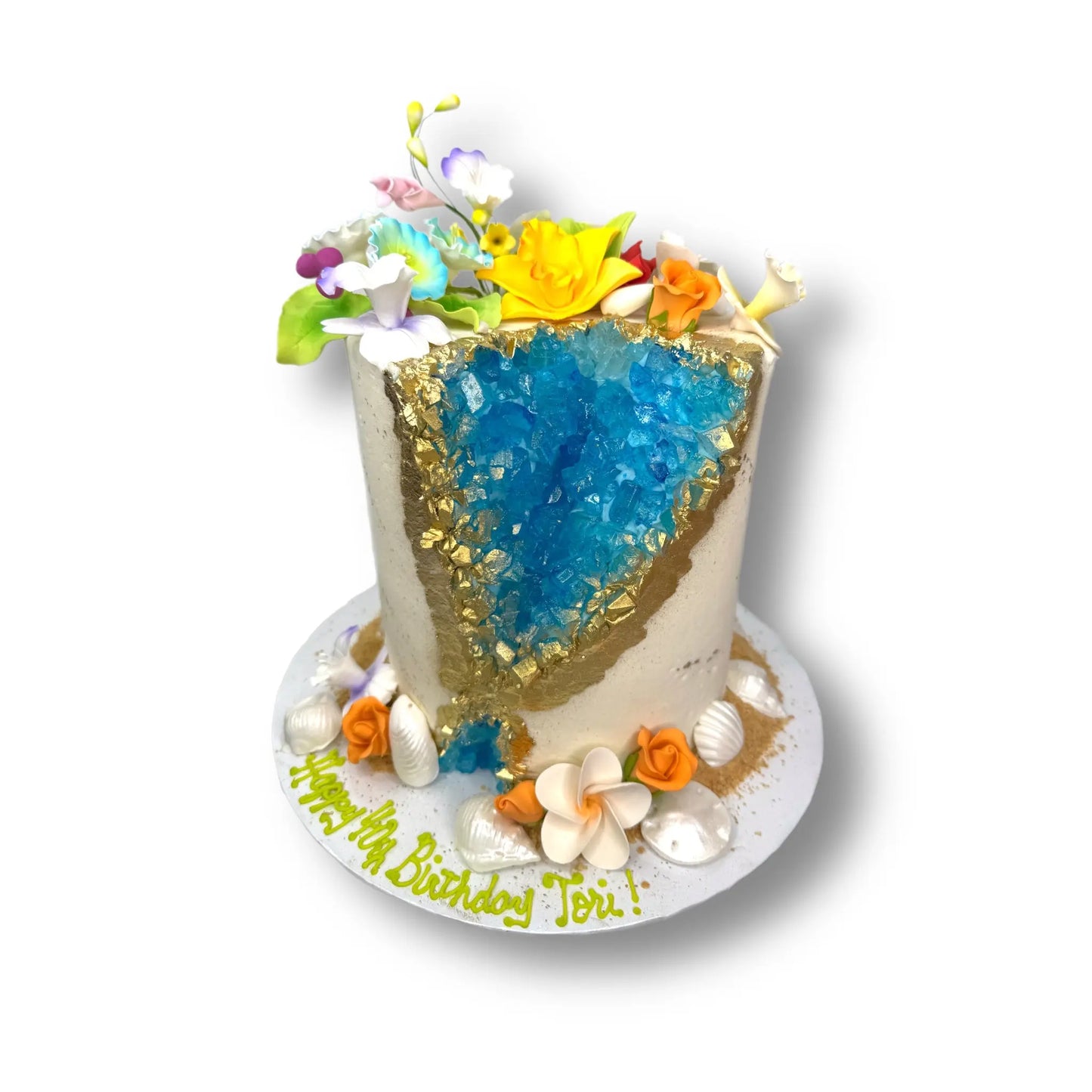 Colorful Geode Flowers That's The Cake Bakery