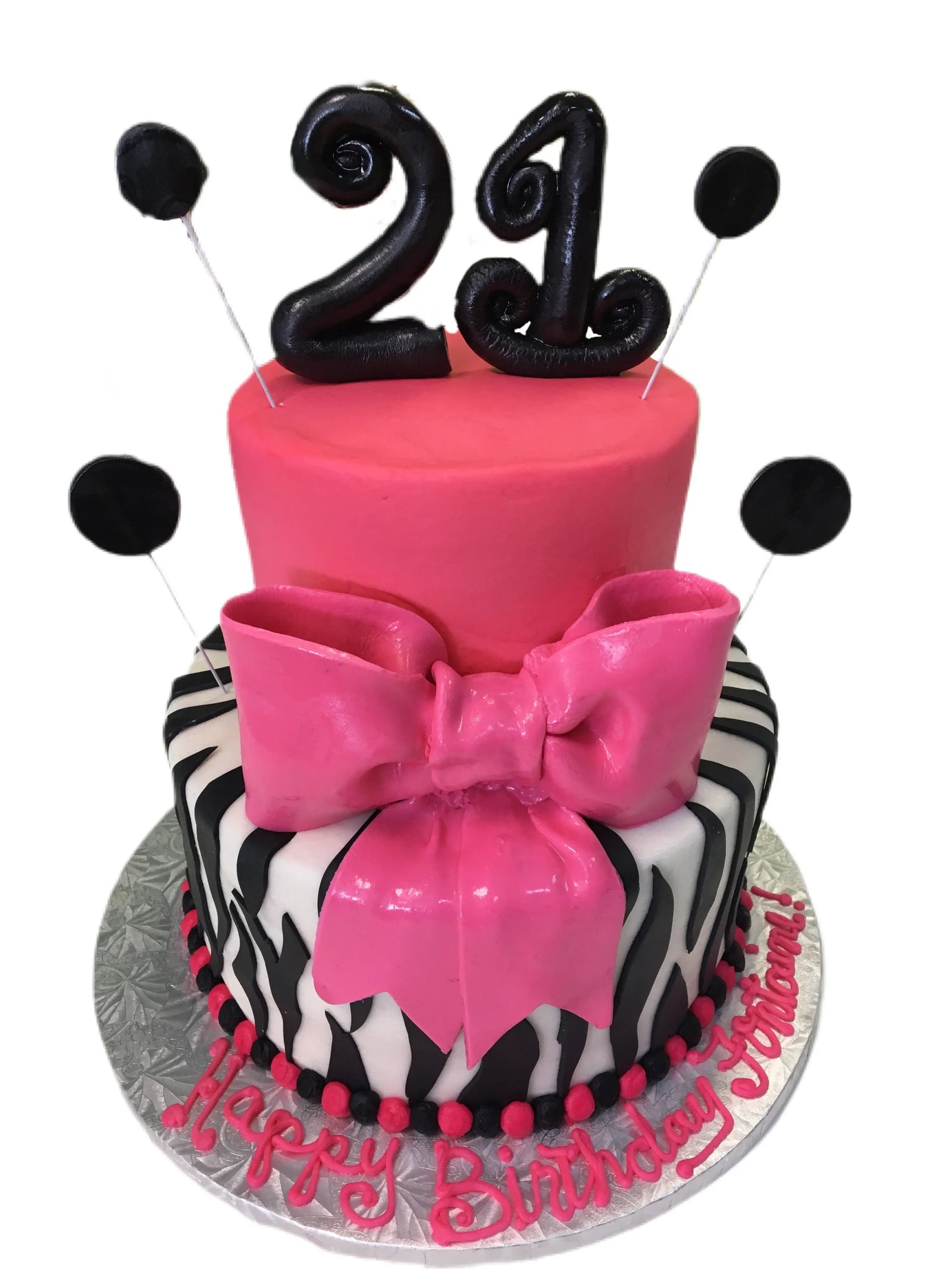 Zebra & Hot Pink That's The Cake Bakery