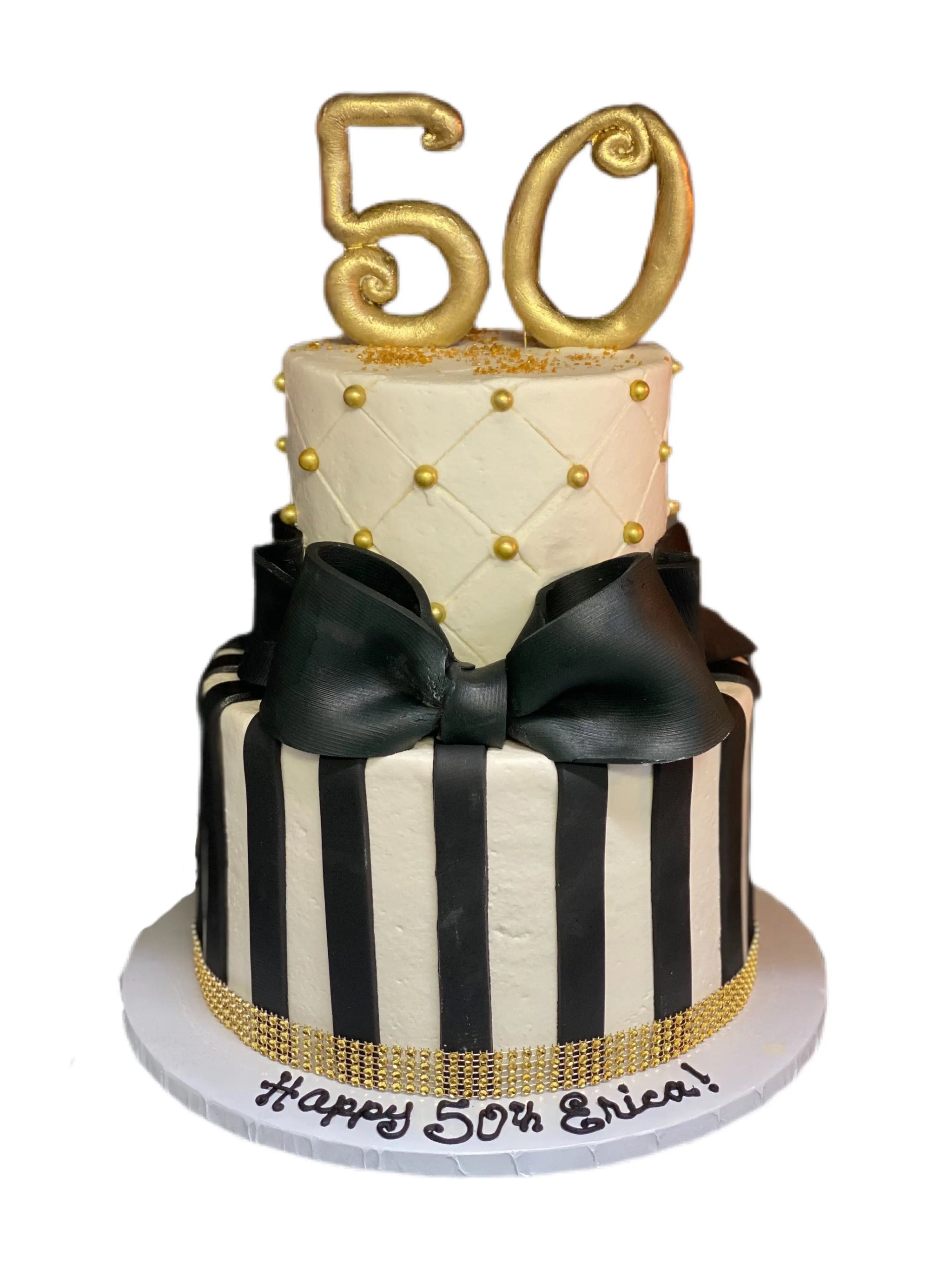 Gold & Black 50th Birthday That's The Cake Bakery