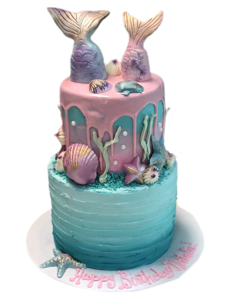 Mermaid Drip (2 tier) - That's The Cake Bakery