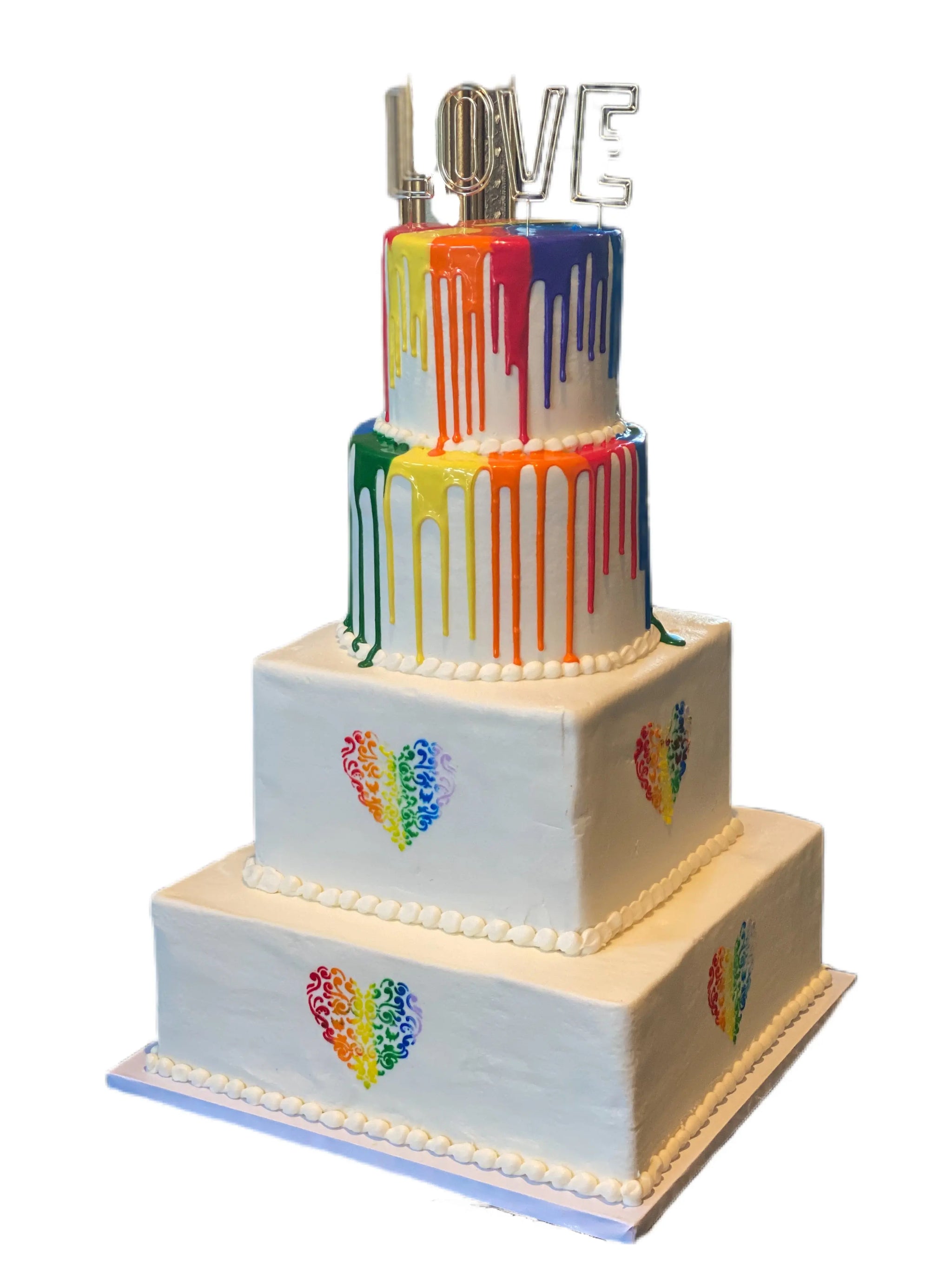 Rainbow Inspired Wedding Cake That's The Cake Bakery
