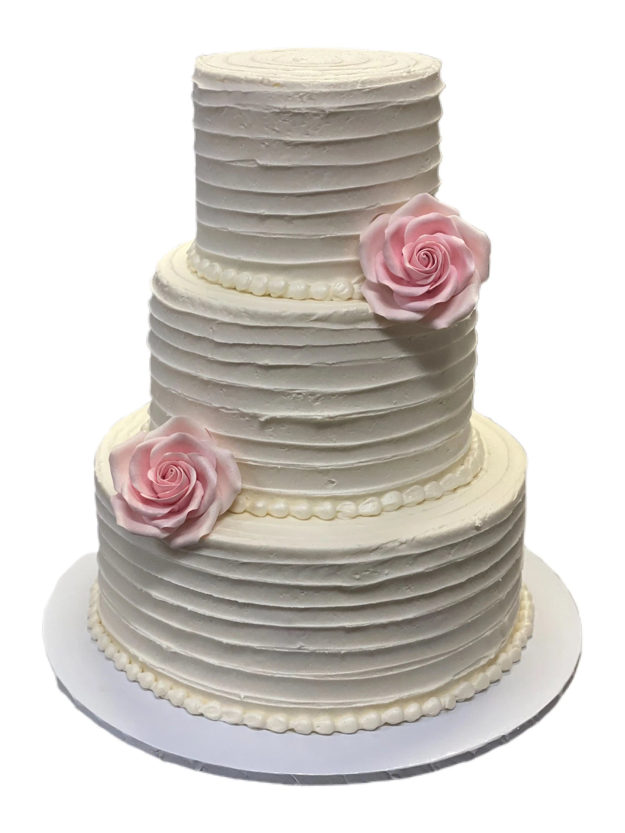 Simple Ruffles + Sugar Flower That's The Cake Bakery